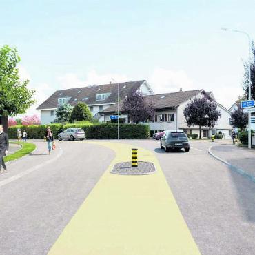 «Ist längstens an der Reihe» - Auf beiden Seiten ein Trottoir und der «Frohsinn»-Saal verschwindet. So ist die neue Situation beim Muri-S geplant. Bilder: Annemarie Keusch / zg