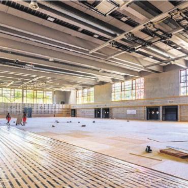 «Hey, das ist eine coole Halle» - Beim Innenausbau funktionierte das Teamwork unter den verschiedenen Unternehmungen.