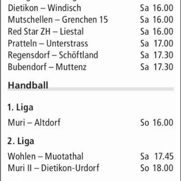 ANSPIELZEITEN