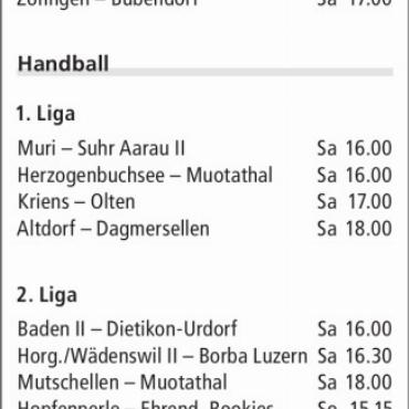 ANSPIELZEITEN