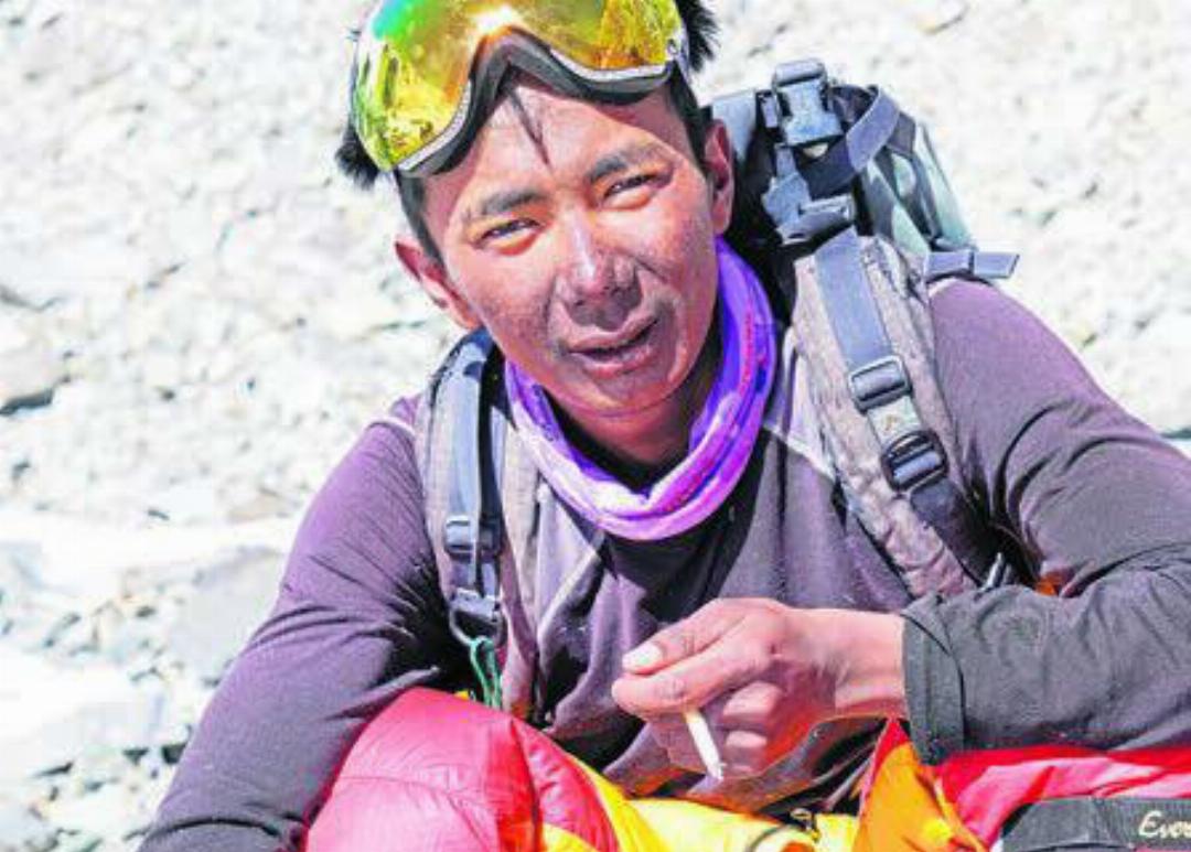 Der Sherpa, der Bruno Hufschmid bis nach ganz oben begleitete.
