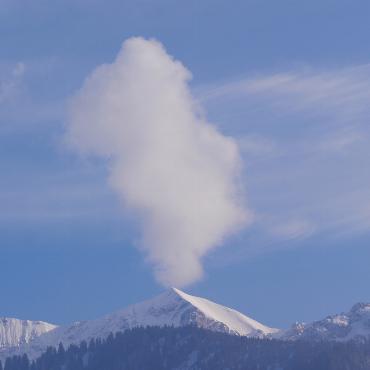 Ein Vulkanausbruch am Dreispitz?, fragt sich Therese Zaugg