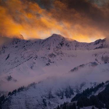 Sonnenuntergang am Niesengrat fotografiert von Simon Schuhmacher