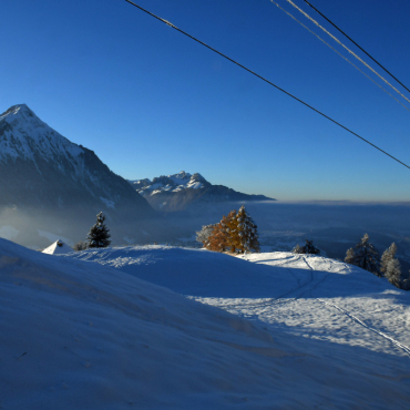 Am 11. Dezember war der Skilift Allmispitz noch nicht in Betrieb. Bild: Robertus Laan