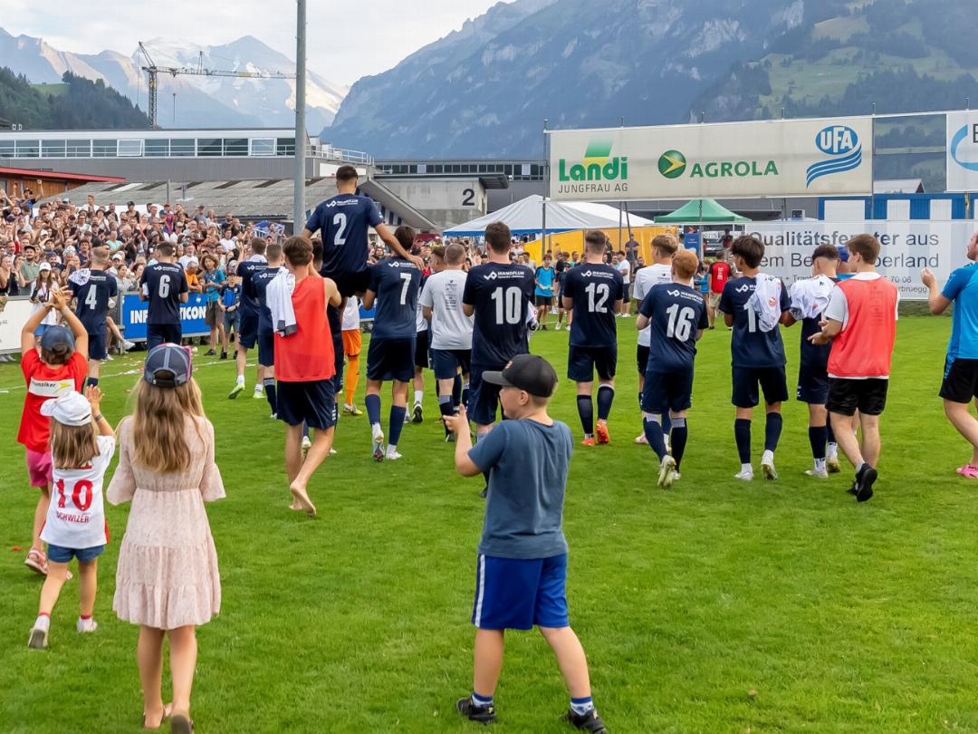 Impressionen vom Spiel FC Frutigen-FC Thun. Bild: Michael Schinnerling