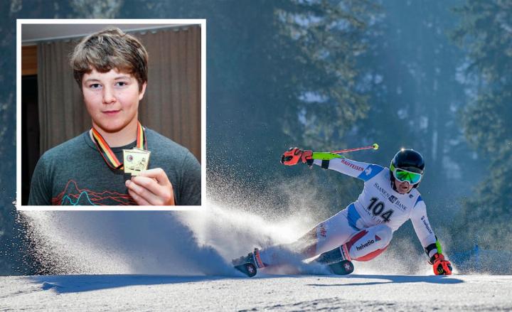 Lenny Wyssen auf der Fahrt zum U14-BOSV-Meistertitel. Stolz präsentiert er später die gewonnene Goldmedaille. BILDER: YOSHIKO KUSAMO, KATHARINA WITTWER