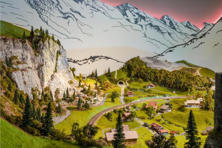 Mitholz als Modell: Gleich zu Beginn der Ausstellung erhält man einen plastischen Eindruck des Ortes. BILD: ZVG / OLIVIER RÜEGSEGGER
