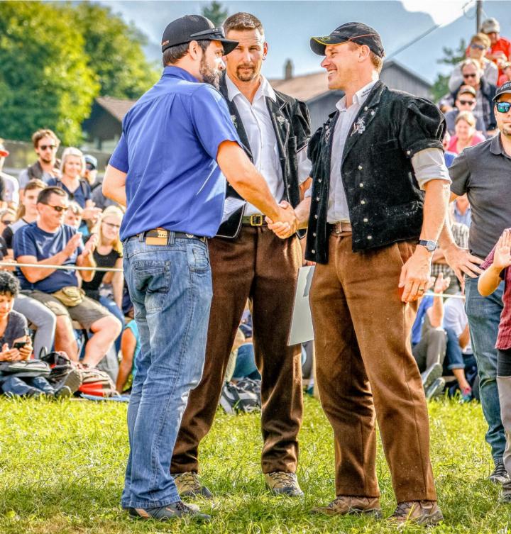 Franz Megert (r.) am Chemihütte-Schwinget 2019