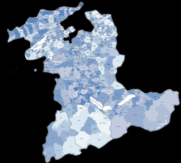 338 Gemeinden – ein Kanton. Bern ist nach wie vor kleinteilig organisiert. GRAFIK: WIKIMEDIA / «FRUTIGLÄNDER»