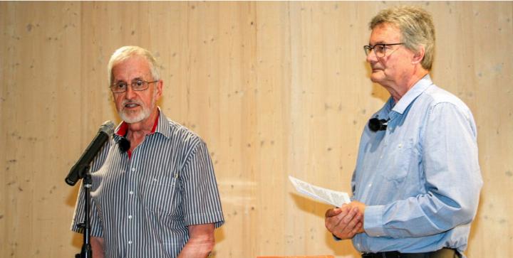 Gemeinsam mit Christoph Jungen stellte Ruedi Heinzer (l.) sein neues Buch vor. BILD: WI