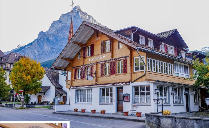 Das Hotel Zur Post in Kandersteg: Mitten im Dorf werden künftig Jugendliche betreut, wie der I nstitutionsleiter von KomSol, Uriel Omlin, bestätigt. BILDER: HSF