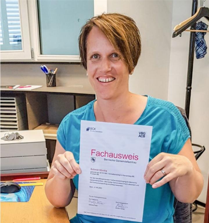 Monika Schmid ist Bernische Gemeindefachfrau mit Fachausweis. BILD: ZVG