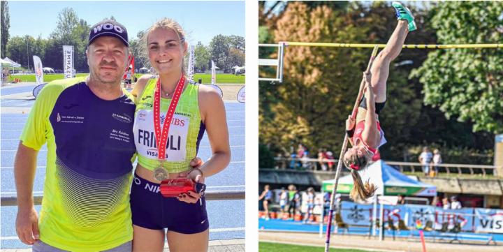 Nahmen beide erfolgreich an den U20 / U23-Schweizermeisterschaften in Lausanne teil: Dreispringerin Lisa Friedli (linkes Bild) und Stabhochspringerin Noelle Glauser. BILDER: ZVG, BERNHARD GLAUSER