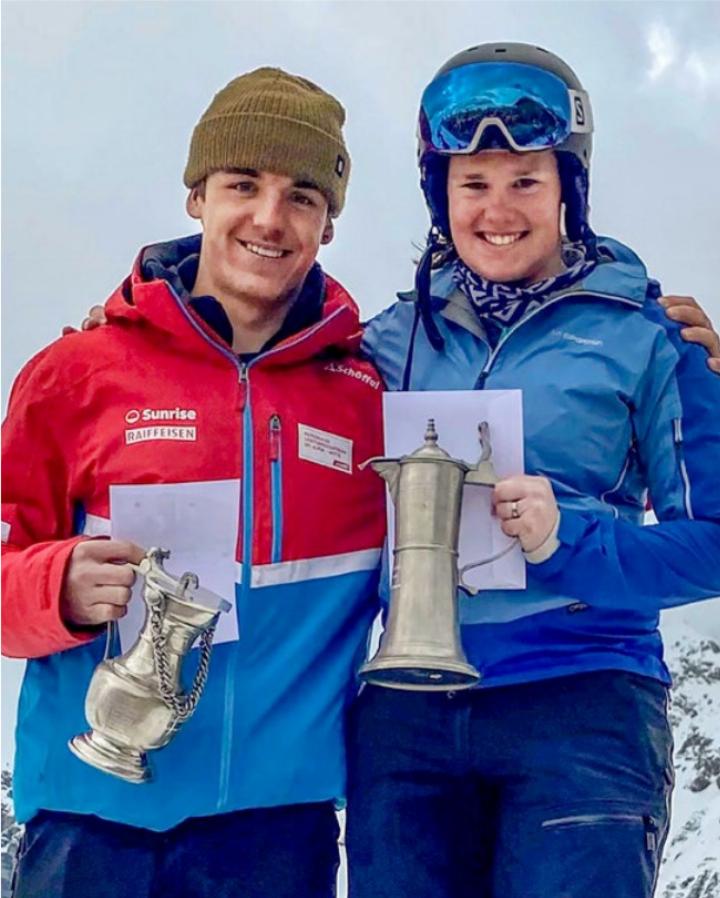 Die neuen Clubmeister Niklas Trummer und Stefanie Pieren. BILD: ZVG