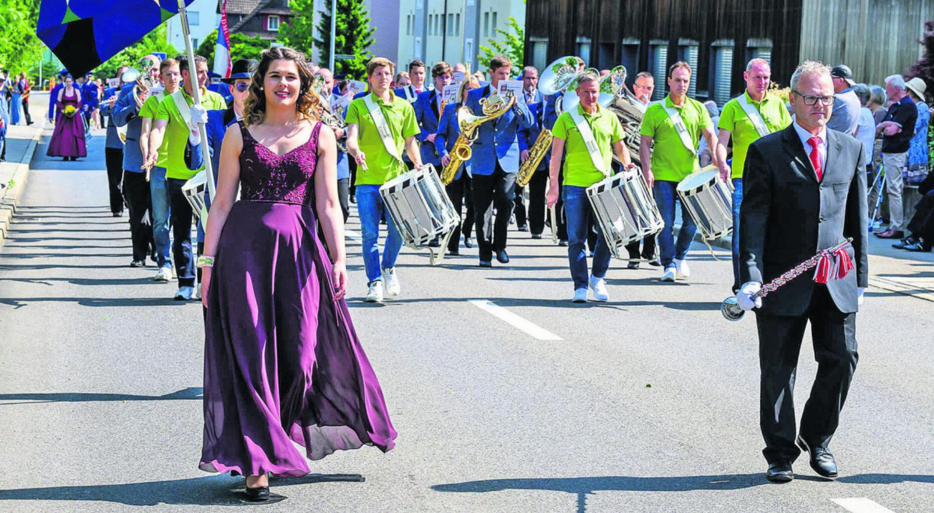 Die Musikgesellschaft Sins am Paradewettbewerb. Foto: zVg