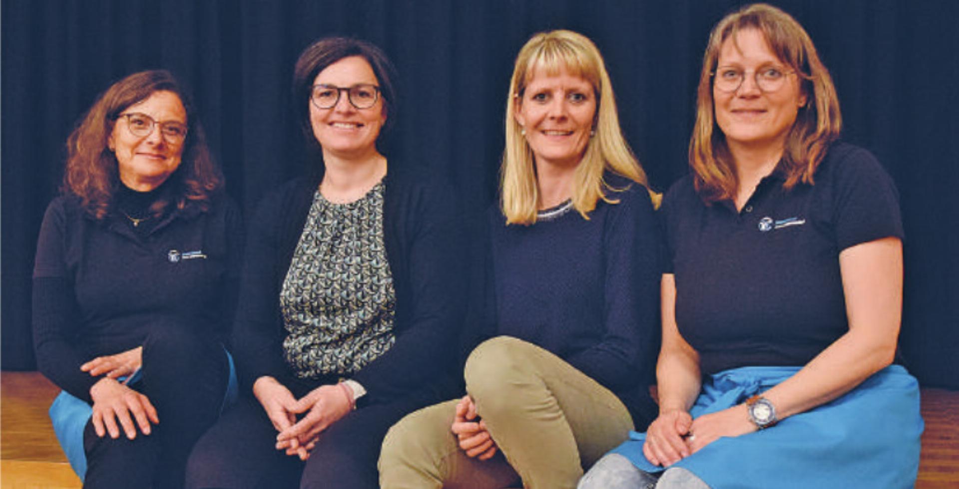 Abtretende und neue Vorstandsmitglieder: Beatriz Wicki, Petra Hegglin, Daniela Wicki und Silke Walz (von links).