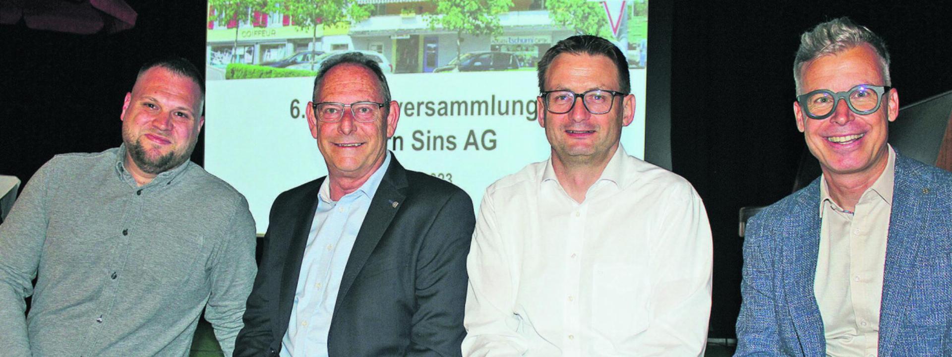 Der Verwaltungsrat der Einhorn Sins AG: Lars Felber, Jules Bittel, Pirmin Häfliger (neu) und Pius Vogel (von links). Foto: rah