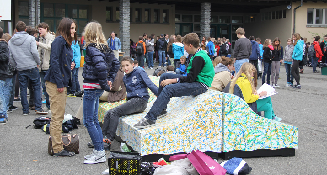 Schulcenter Halde, Einweihungsparty Pausenplatz