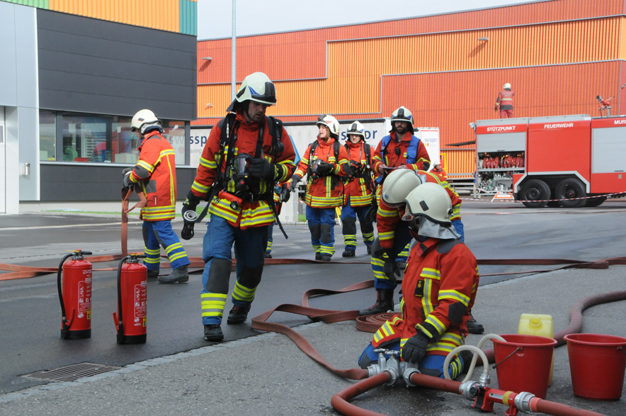 Feuerwehrübung Swisspor Boswil