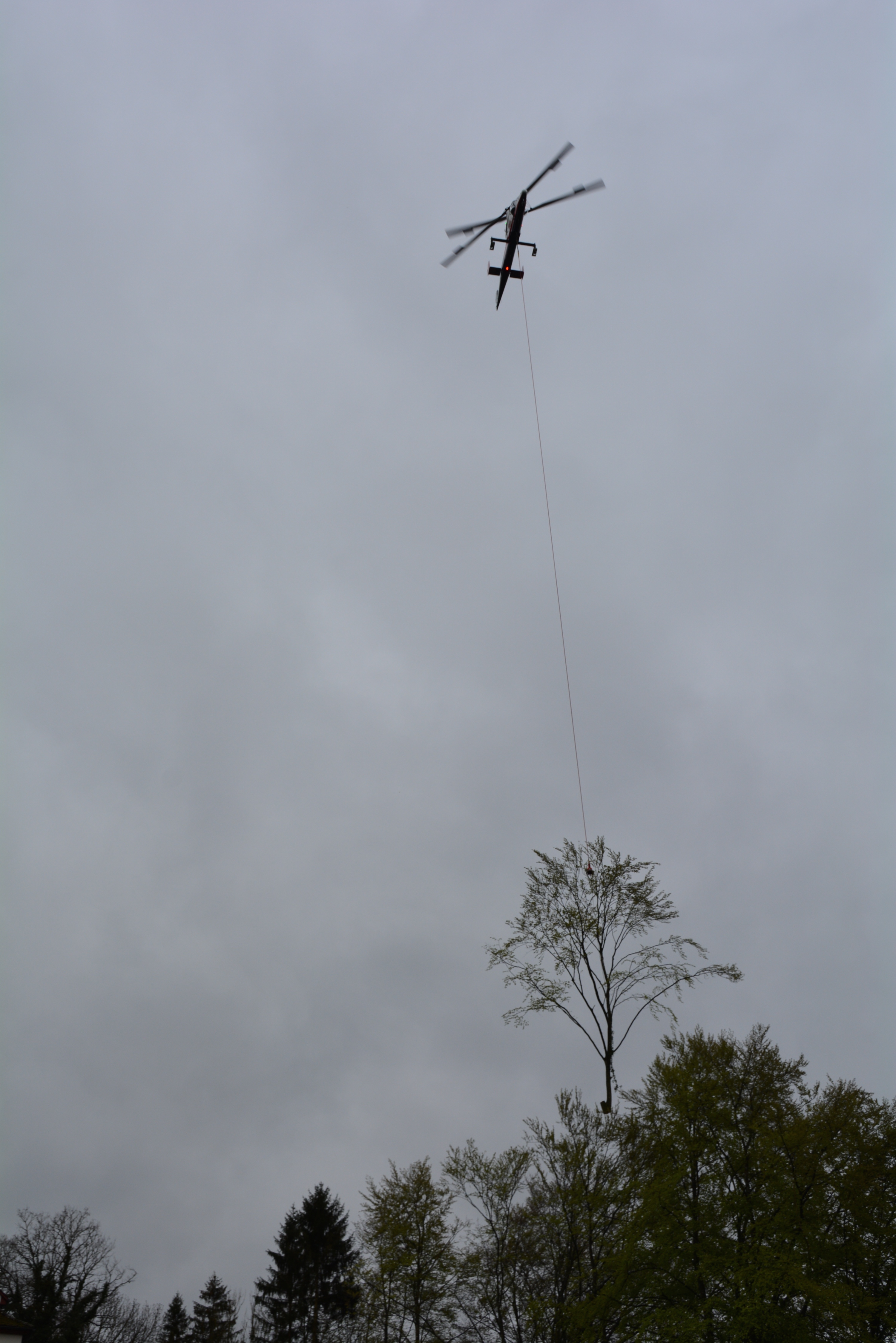 Heli-Einsatz beim Schloss