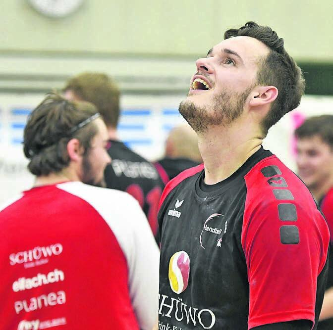 Hat gerade den sportlichen Höhepunkt des Jahres erlebt und gewonnen: Flavio Galliker, Murianer in Diensten von Handball Wohlen. Bild: Alexander Wagner