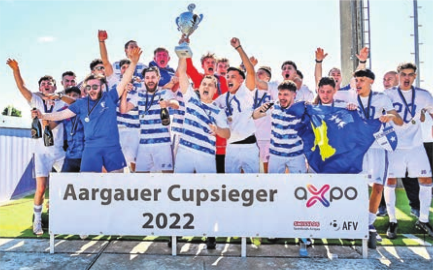 Die A-Junioren des FC Wohlen sind Cupsieger. Bild: Gerry Frei