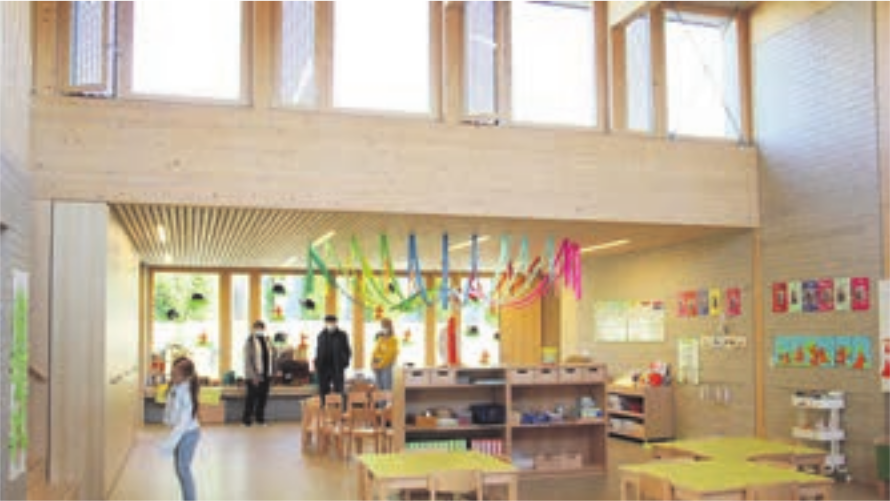 Der neue Dreifachkindergarten in Dottikon von innen. Bild: mo