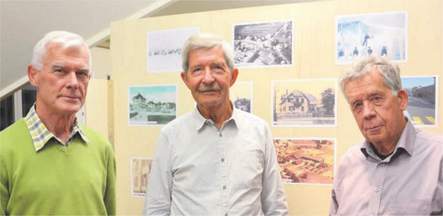 Sie haben die Fotoausstellung mitgeprägt: (v. l.) Nick Wettstein, Leen Keesmatt und Max Welti. Bild: rwi