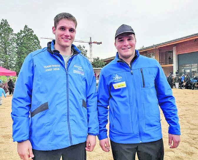 Freiämter Doppelsieg bei der ältesten Kategorie: Die 18-Jährigen Jonas Wüthrich aus Waltenschwil (links) und Kevin Stadler aus Tennwil. Bild: zg