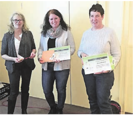 Sie wurden für ihre langjährige Mitgliedschaft geehrt: (von links) Doris Scheidegger, Isa Schober und Erna Ducret. Bild: zg