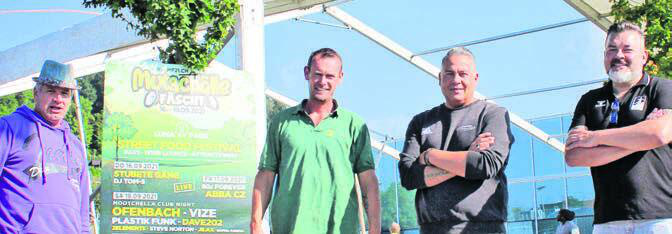 Sie freuen sich auf das Fest (v. l. n. r.): Damian Ruppen (OK Street Food), Thomas Zahmel (OK-Bauchef), Carlo Ariu (OK-Vize-Präsi), Rafi Hernandez Schmid (OK-Präsi). Bild: zg Sie freuen sich auf das Fest (v. l. n. r.): Damian Ruppen (OK Street Food), Thomas Zahmel (OK-Bauchef), Carlo Ariu (OK-Vize-Präsi), Rafi Hernandez Schmid (OK-Präsi). Bild: zg
