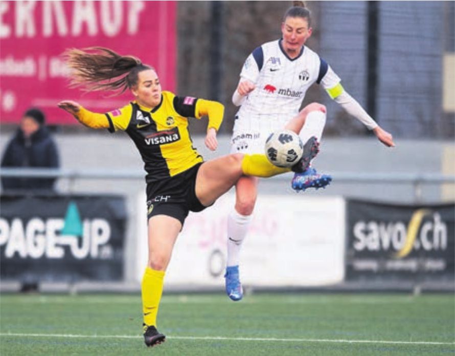 Die Murianerin Julia Stierli (rechts) wird am Samstag mit dem FC Zürich Frauen den Cupfinal gegen GC bestreiten. Danach folgen die Play-off-Spiele. Bild: freshfocus
