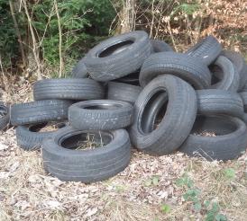 Pneus im Villmerger Wald entsorgt