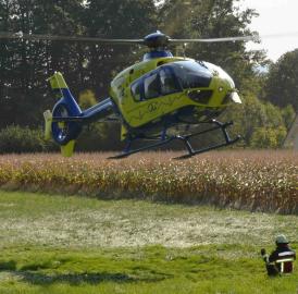 Mit Helikopter und Ambulanz im Einsatz