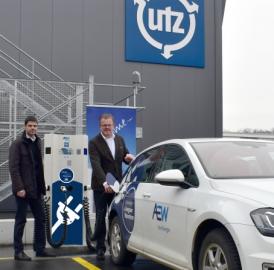 Neue Elektro-Tankstelle bei Georg Utz AG