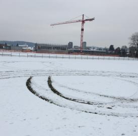 Villmergen: Driften auf dem Fussballplatz