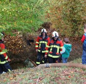 Übung der Feuerwehr Büttikon-Uezwil