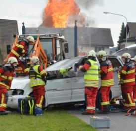 Übung der Stützpunktfeuerwehr Muri+