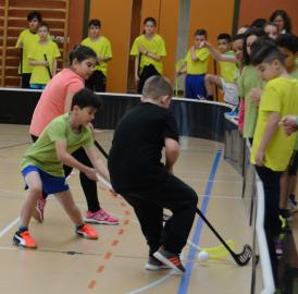 Unihockeyturnier an der Schule Wohlen