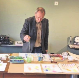 Renommierter Künstler zu Besuch