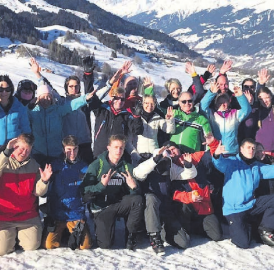 Verschneite Hänge, tolles Wetter