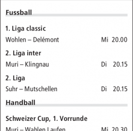 ANSPIELZEITEN
