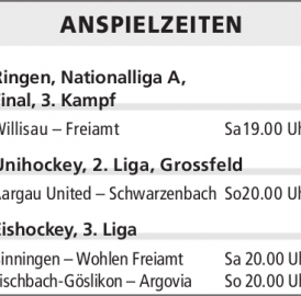 ANSPIELZEITEN