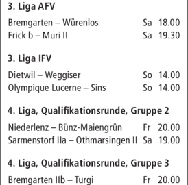 ANSPIELZEITEN