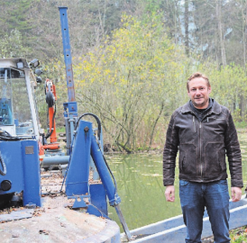 Vom Weiher auf die Felder gebracht