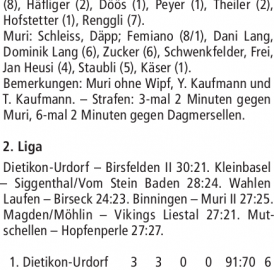 RESULTATE HANDBALL