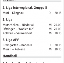 ANSPIELZEITEN