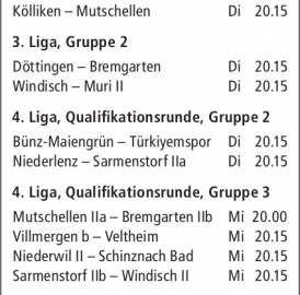 ANSPIELZEITEN