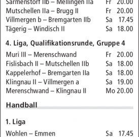 ANSPIELZEITEN