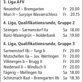 ANSPIELZEITEN